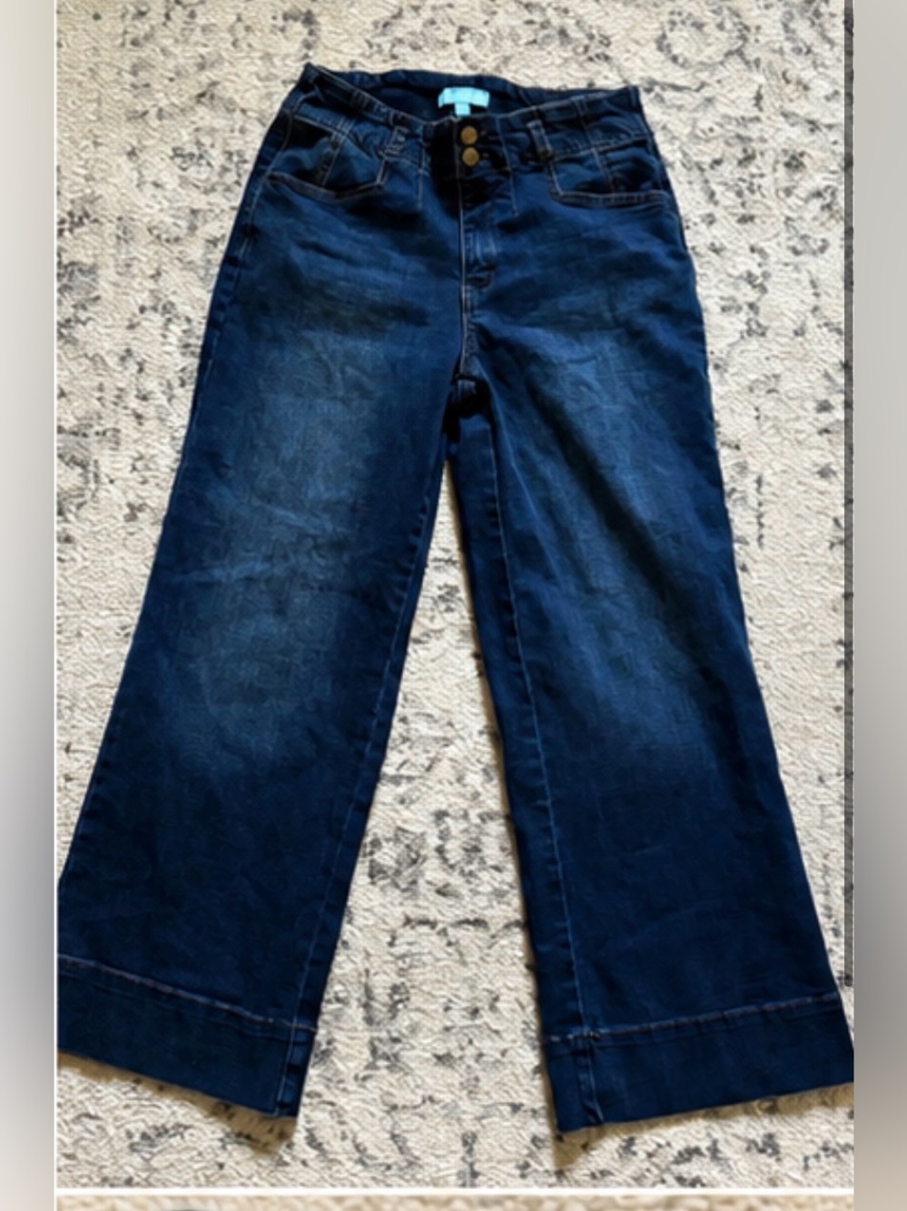 Draper James Dark Indigo Wide-Leg Jeans